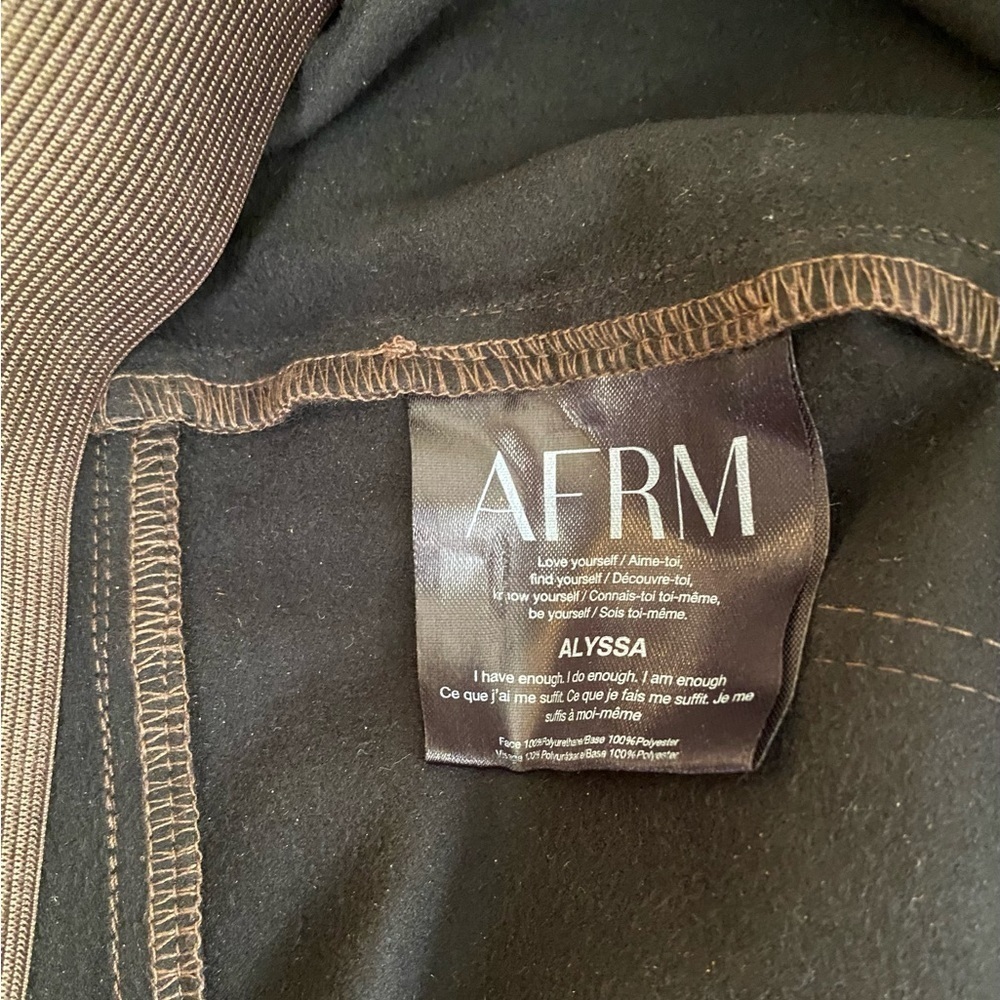 AFRM x Revolve Vegan Leather Pant Alyssa Pant Baby Boot High Waist Pull On XS - Picture 7 of 11